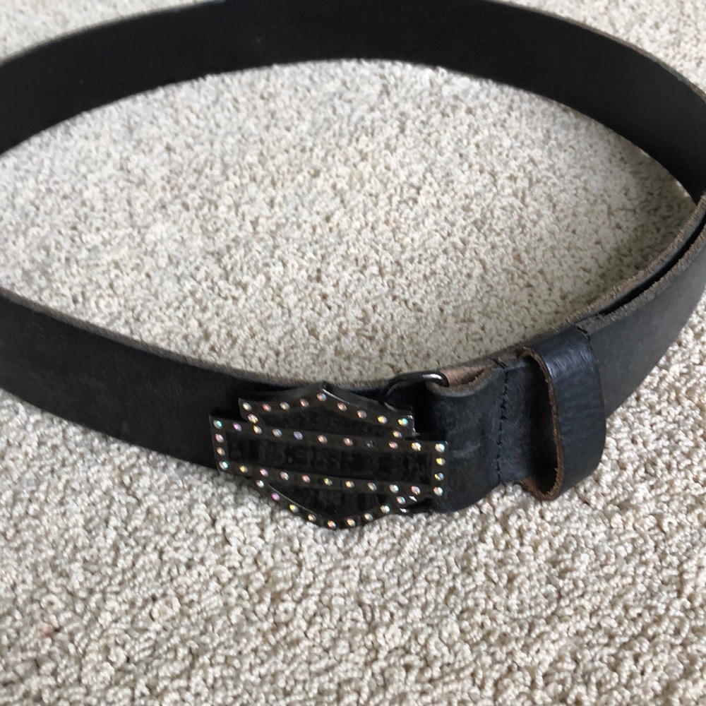 Harley Davidson Leather Belt Size 32 Authentic